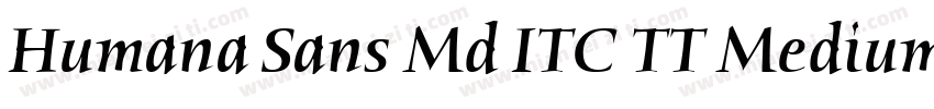 Humana Sans Md ITC TT Medium字体转换